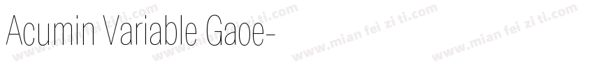 Acumin Variable Gaoe字体转换